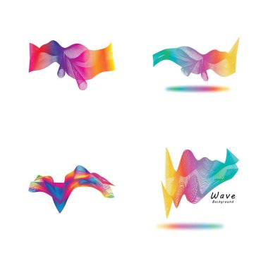 Dalga çizgisi renk arkaplan çizimi