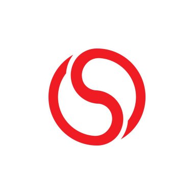 S harfi logo tasarım vektörü