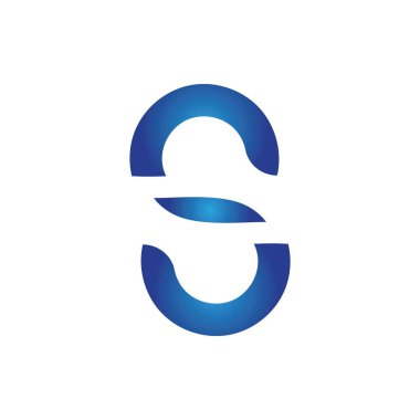 S harfi logo tasarım vektörü