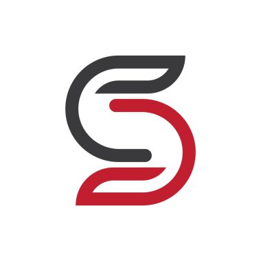 S harfi logo tasarım vektörü