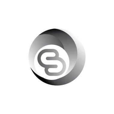 S harfi logo tasarım vektörü