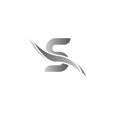 S harfi logo tasarım vektörü