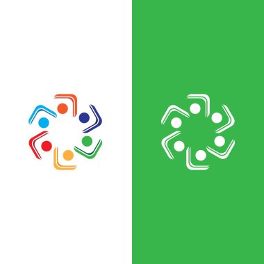 Topluluk, ağ ve sosyal simge tasarım şablonu