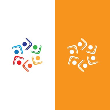 Topluluk, ağ ve sosyal simge tasarım şablonu