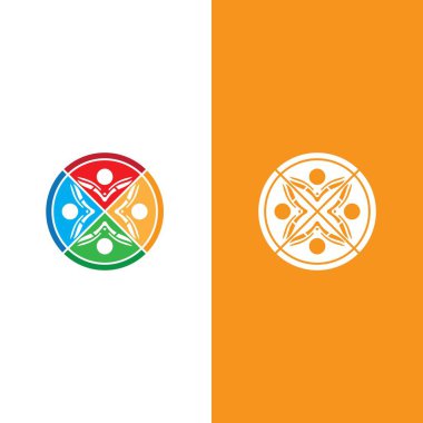 Topluluk, ağ ve sosyal simge tasarım şablonu