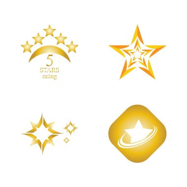 Yıldız simgesi şablon vektör illüstrasyon tasarımı