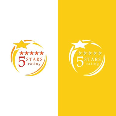 Yıldız simgesi şablon vektör illüstrasyon tasarımı