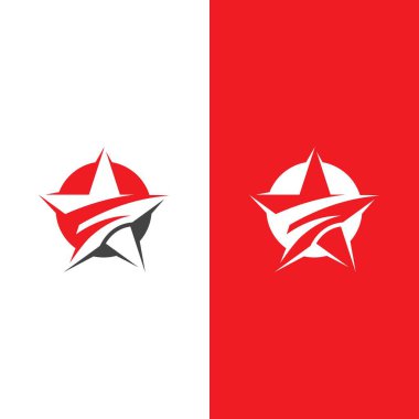 Yıldız simgesi şablon vektör illüstrasyon tasarımı