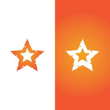 Yıldız simgesi şablon vektör illüstrasyon tasarımı