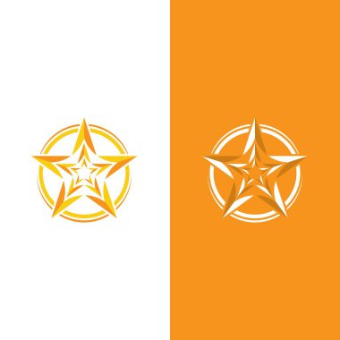 Yıldız simgesi şablon vektör illüstrasyon tasarımı