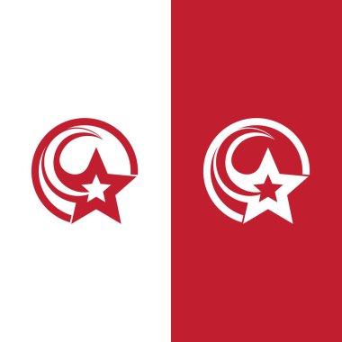 Yıldız simgesi şablon vektör illüstrasyon tasarımı