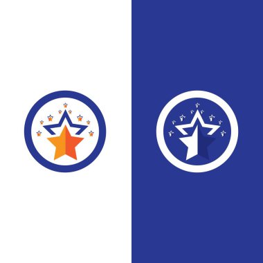 Yıldız simgesi şablon vektör illüstrasyon tasarımı