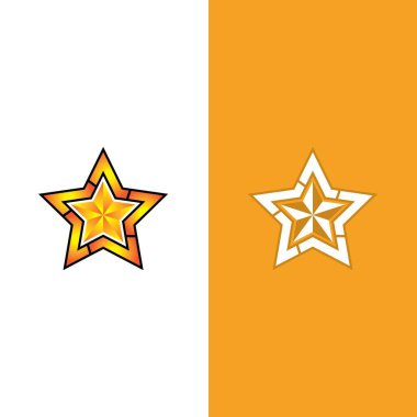 Yıldız simgesi şablon vektör illüstrasyon tasarımı