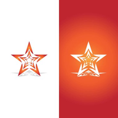 Yıldız simgesi şablon vektör illüstrasyon tasarımı