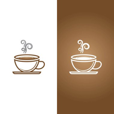 Kahve fincanı Logo Şablon vektör tasarımı