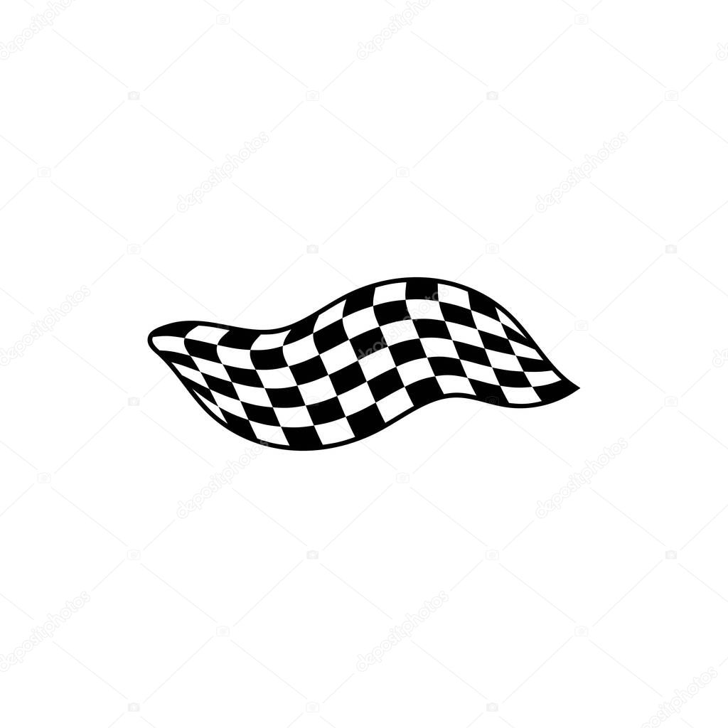 Race flag icon, simple design illustration vector