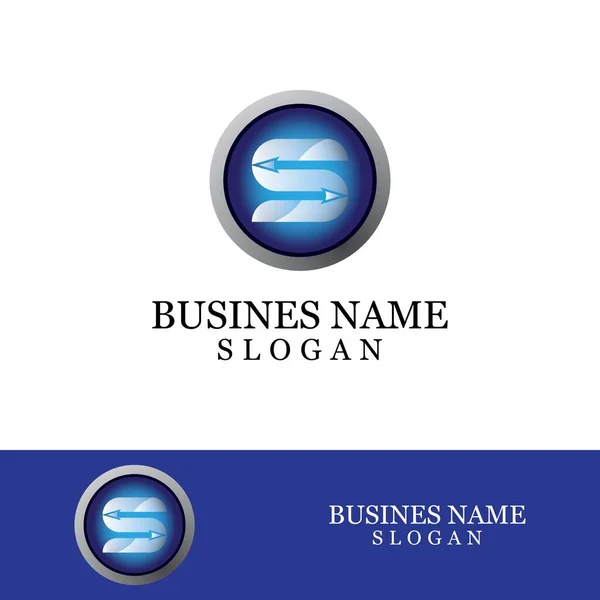 S harfi logo tasarım vektörü