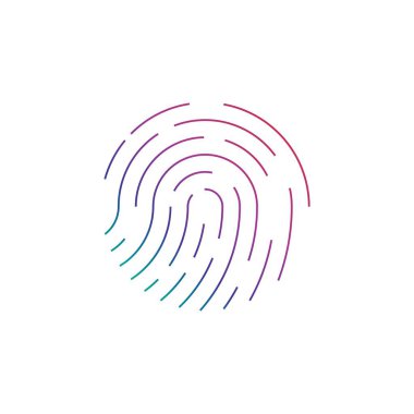 Fingerprint logo vector illustration icon template