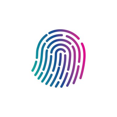 Fingerprint logo vector illustration icon template