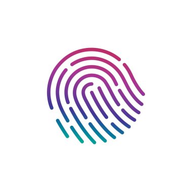 Fingerprint logo vector illustration icon template