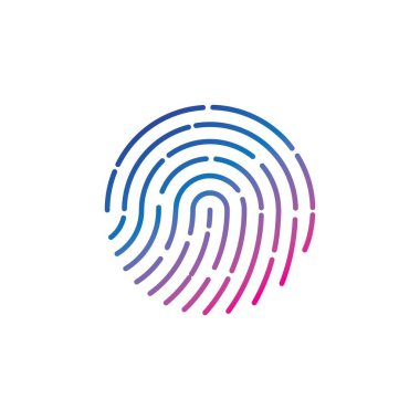 Fingerprint logo vector illustration icon template