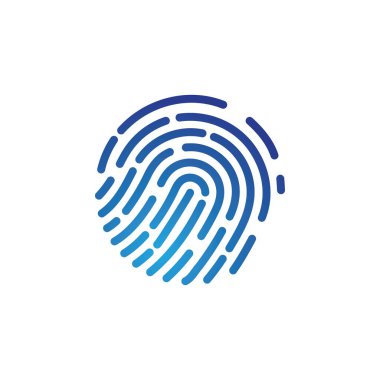 Fingerprint logo vector illustration icon template