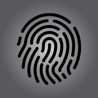 Fingerprint logo vector illustration icon template