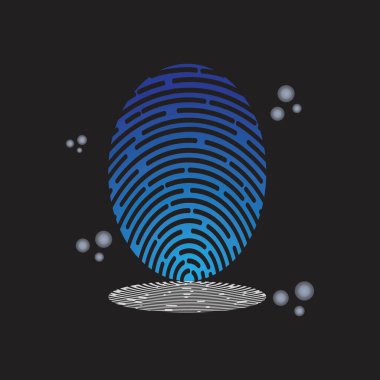 Fingerprint logo vector illustration icon template