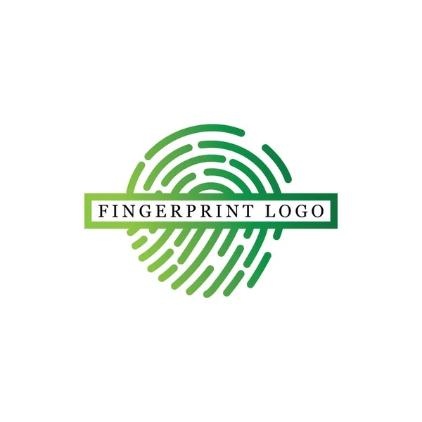 Fingerprint Logo Vector Illustration Icon Template — Stockvektor