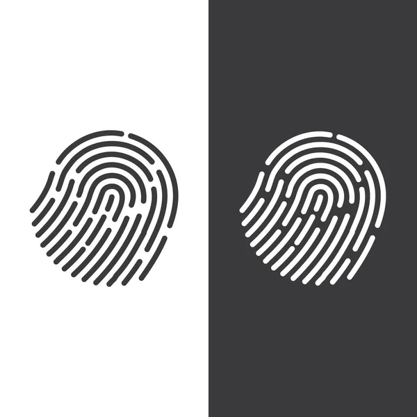 Fingerprint Logo Vector Illustration Icon Template — Vector de stock