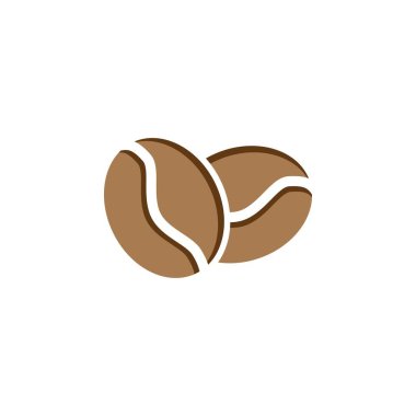 kahve çekirdeği simgesi vektör çizimi şablonu