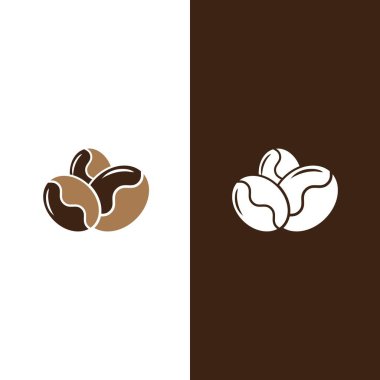 kahve çekirdeği simgesi vektör çizimi şablonu