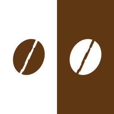 kahve çekirdeği simgesi vektör çizimi şablonu