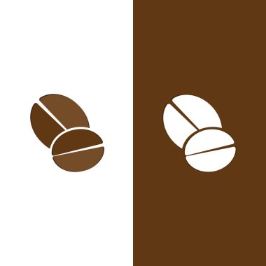 kahve çekirdeği simgesi vektör çizimi şablonu