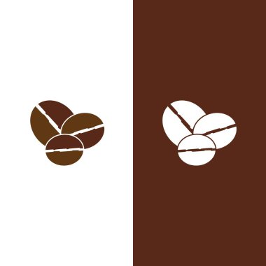 kahve çekirdeği simgesi vektör çizimi şablonu