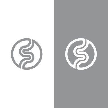 S harfi logo tasarım vektörü