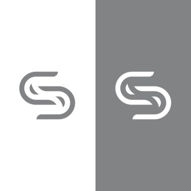 S harfi logo tasarım vektörü