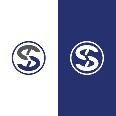 S harfi logo tasarım vektörü
