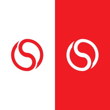 S harfi logo tasarım vektörü