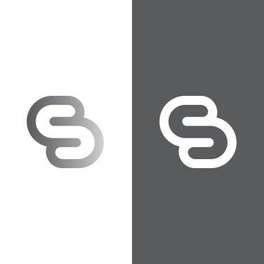 S harfi logo tasarım vektörü