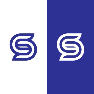 S harfi logo tasarım vektörü