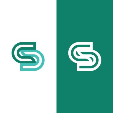 S harfi logo tasarım vektörü