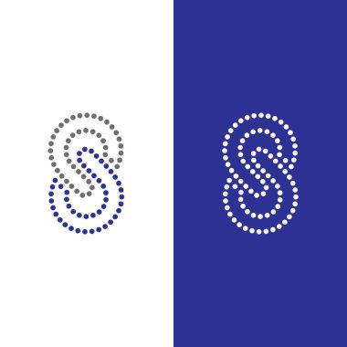 S harfi logo tasarım vektörü
