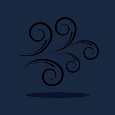 Rüzgar simgesi vektör çizim şablonu