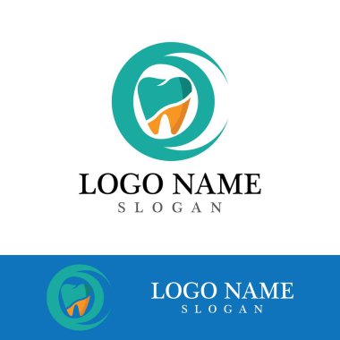 Diş logosu Şablon vektör çizim simgesi tasarımı