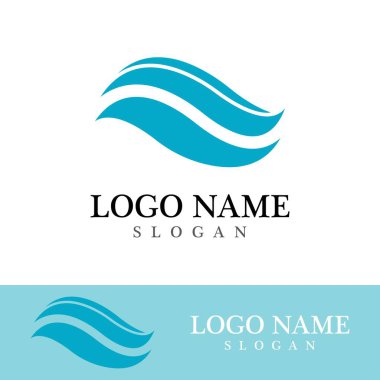 Dalga plaj vektör çizim logosu