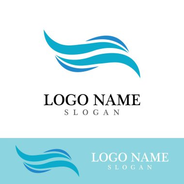 Dalga plaj vektör çizim logosu