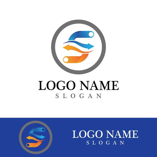 Entreprise Entreprise Lettre Logo Design Vecteur — Image vectorielle