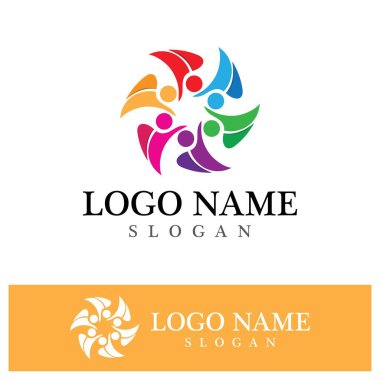 Topluluk logosu ve sembol vektör şablonu