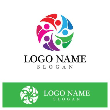 Topluluk logosu ve sembol vektör şablonu